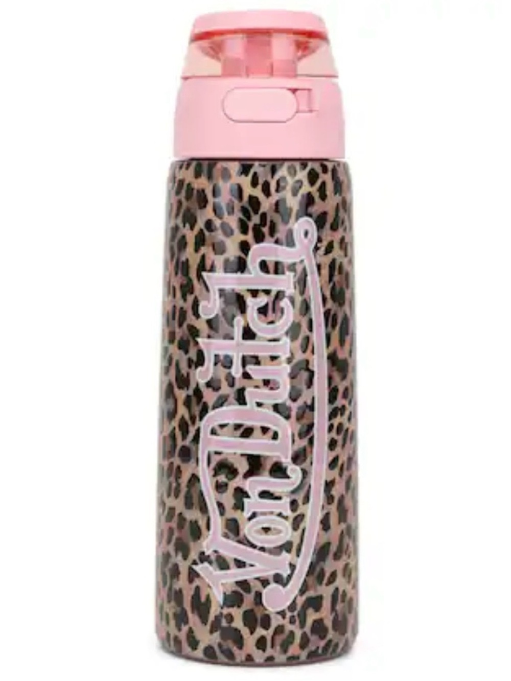 Von Dutch Pink Leopard Stainless Water Bottle